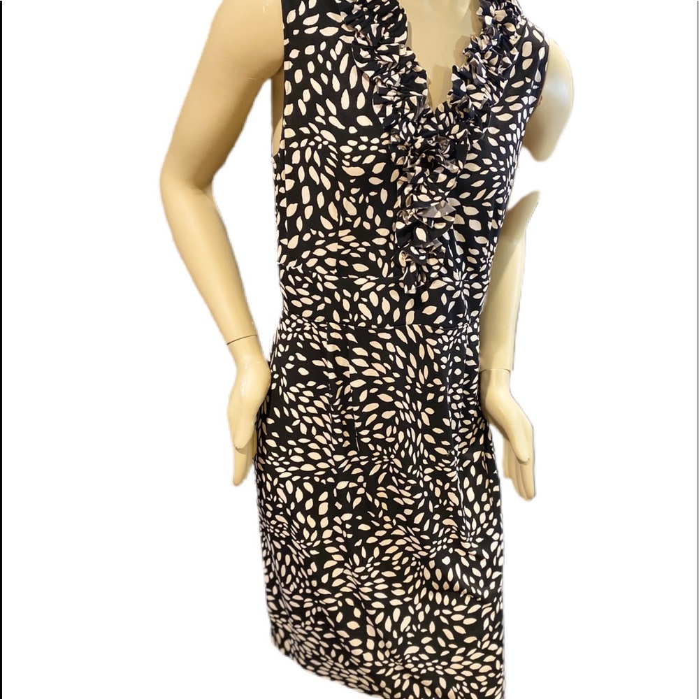 Ladies black, sleeveless printed dress